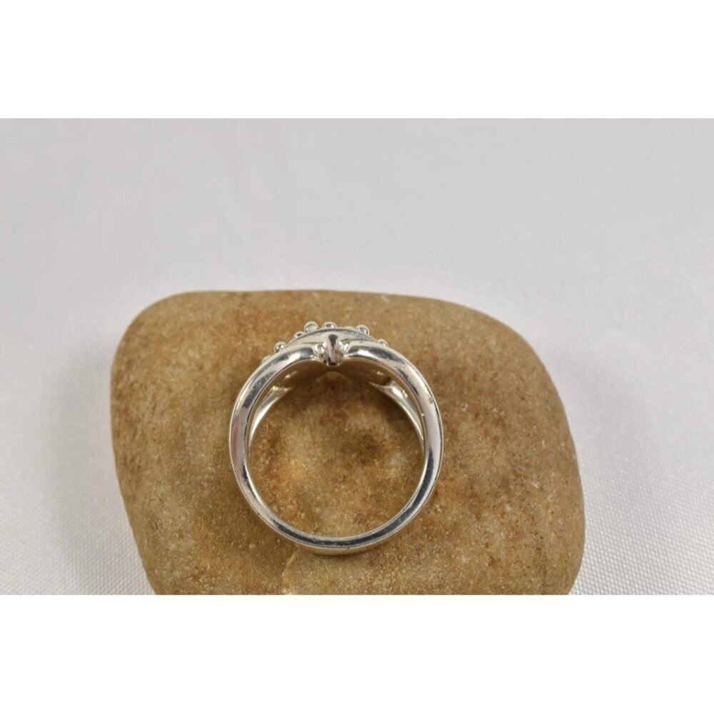 MICHAEL DAWKINS CAVIAR STARRY NIGHT STERLING 925 9 g BAND RING SIZE 9 EUC - Picture 7 of 7